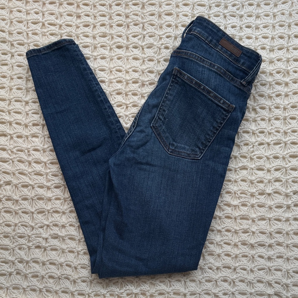 High Rise Toothpick Skinny Denim Jeans